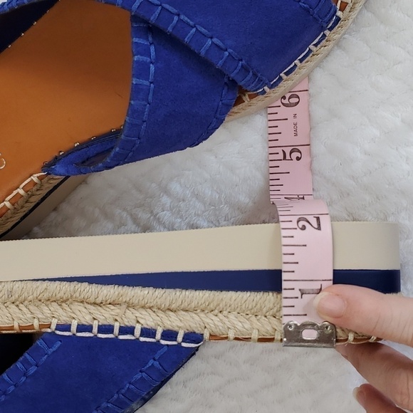 Vince Camuto Belisnda Leather Crossband Slide Platform Sandles Size 8W - Picture 17 of 17